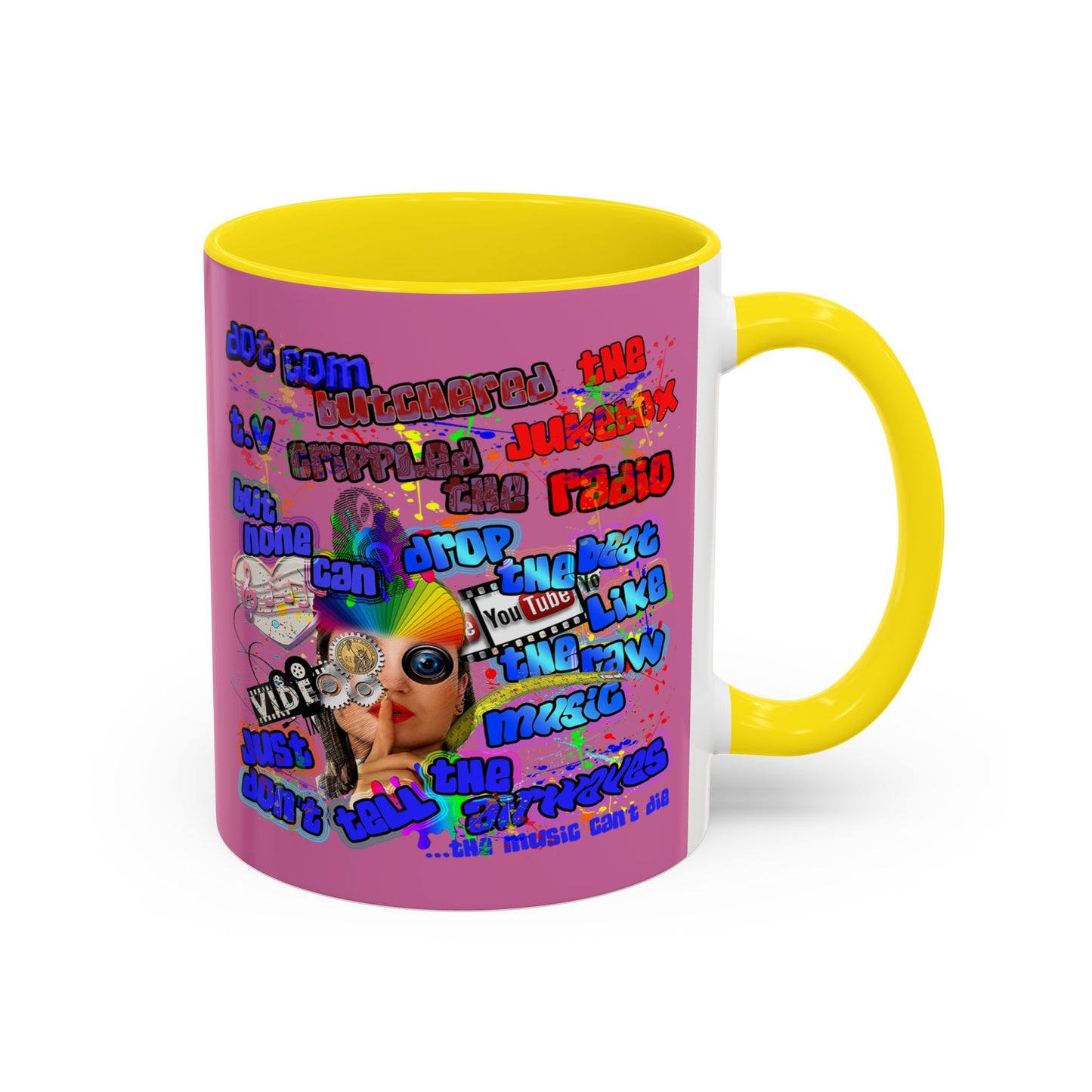 drop the beat - Accent Mug (light pink)
