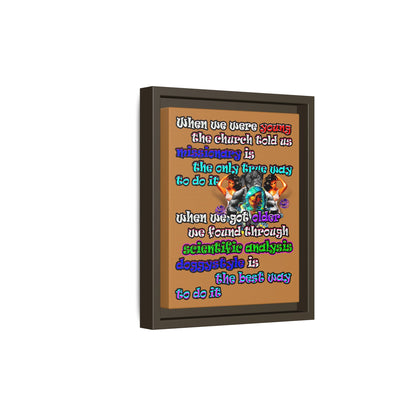 doggystyle - framed canvas art (light brown)