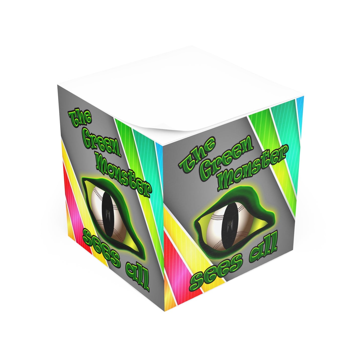 green monster - note cube (rainbow split)