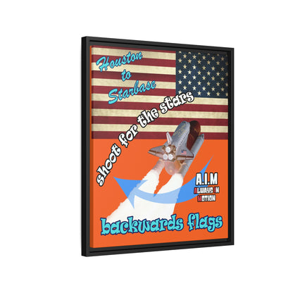 shoot for the stars - framed canvas art (orange)