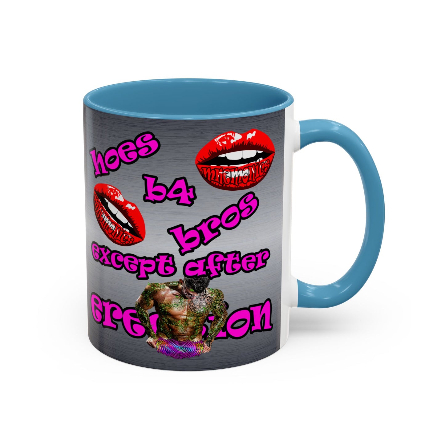 hoes b4 bros - Accent Mug (brushed nickel)