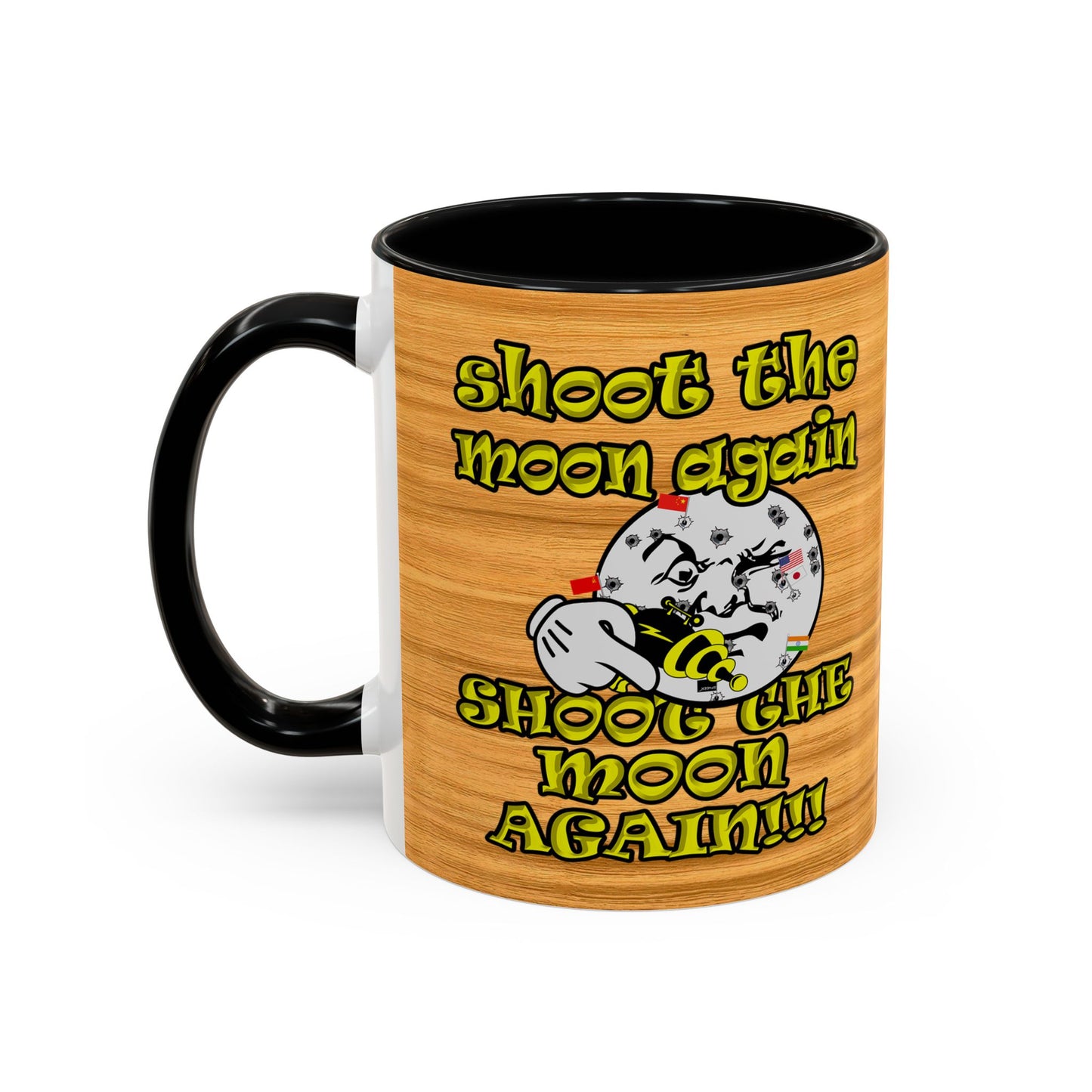 shoot the moon again - Accent Mug (butterscotch wood finish)