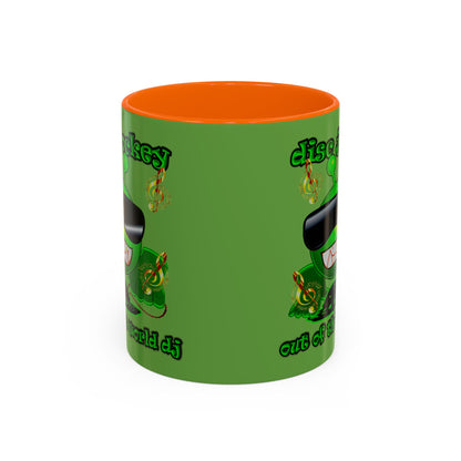 disc jockey - Accent Mug (green)