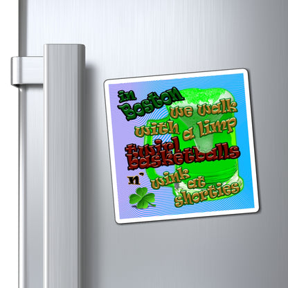 celtics logo - Magnets - (light blue-purple wave)