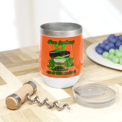 disc jockey - Chill Wine Tumbler (orange)