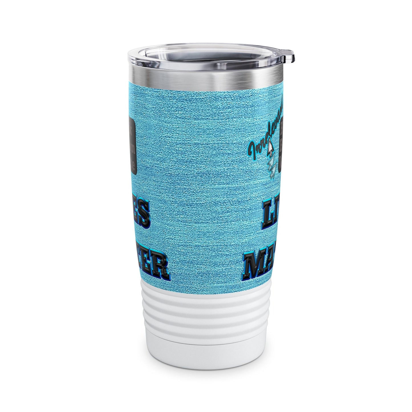 irrelevant - Ringneck Tumbler, 20oz (faded blue)