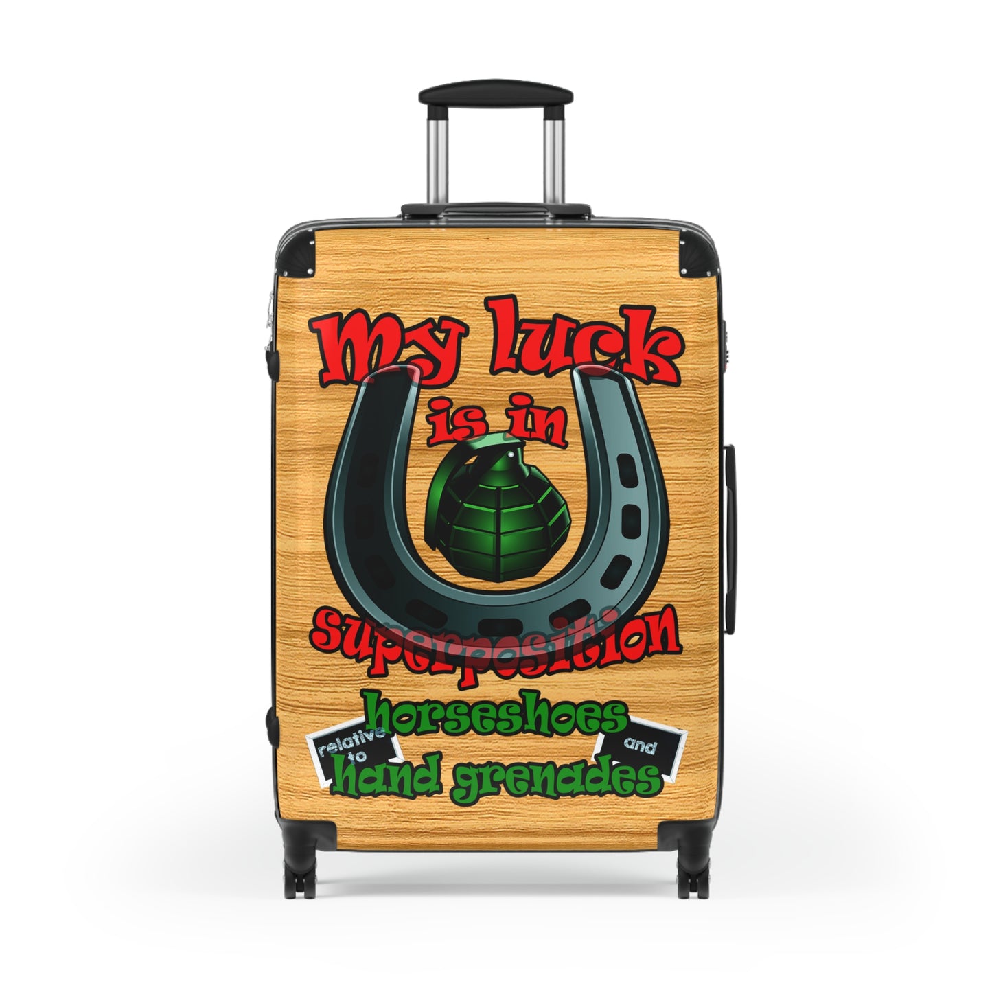 my luck - Suitcase (butterscotch wood finish)