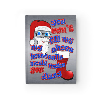 santa's shoes - journal-blank (brushed nickel)