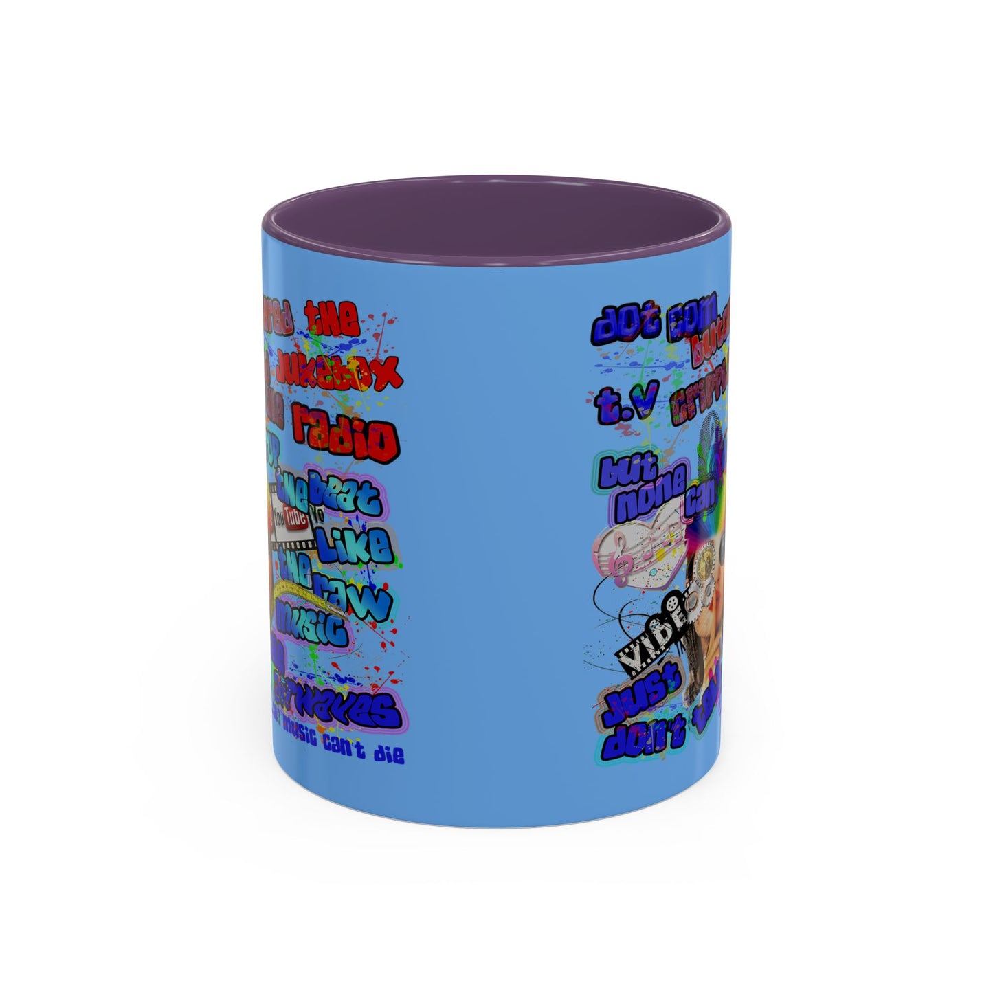 drop the beat - Accent Mug (light blue)