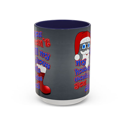 santa's shoes - Accent Mug (grey-light grey)