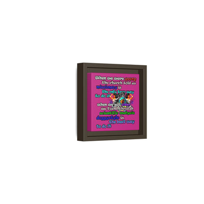 doggystyle - framed canvas art (pink)