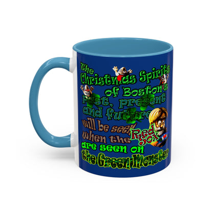 christmas spirits of boston - Accent Mug (dark blue)