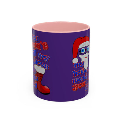 santa's shoes - Accent Mug (purple)