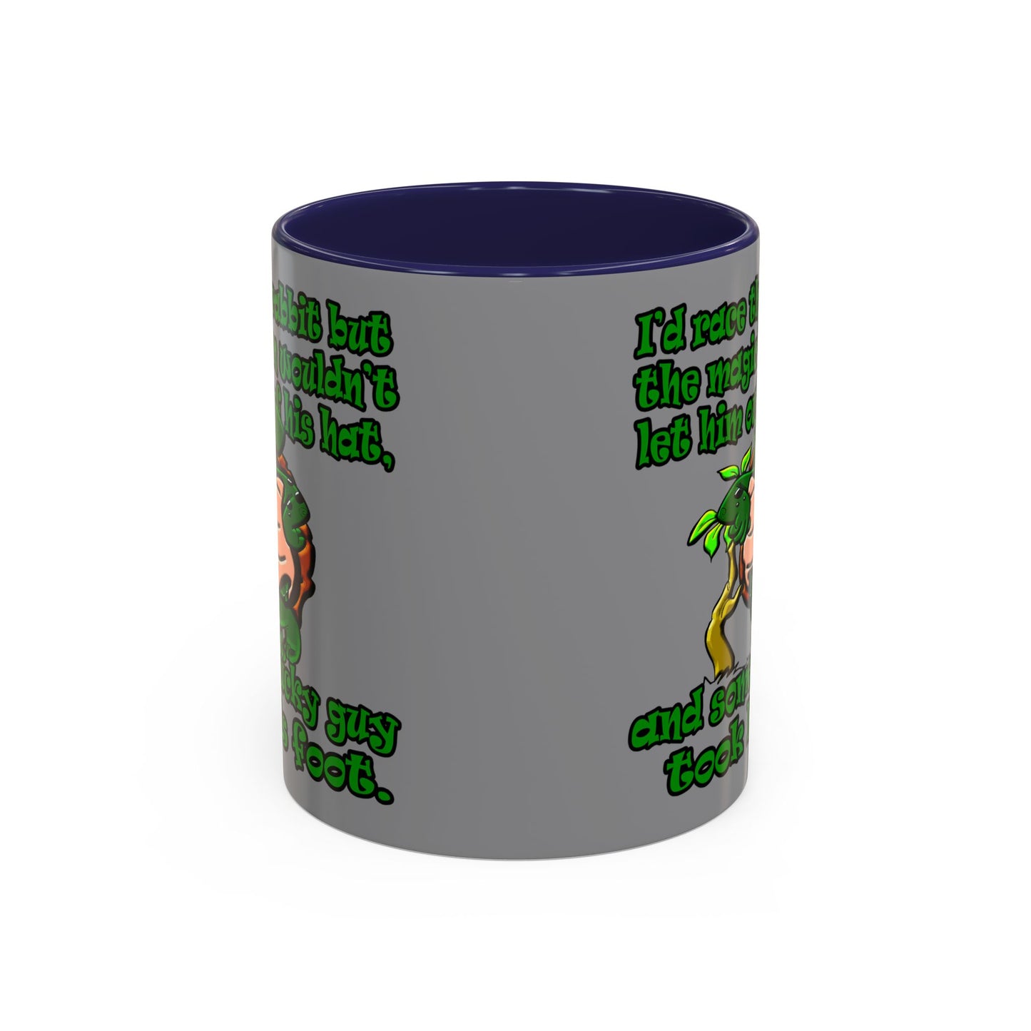 turtle race - Accent Mug (grey)