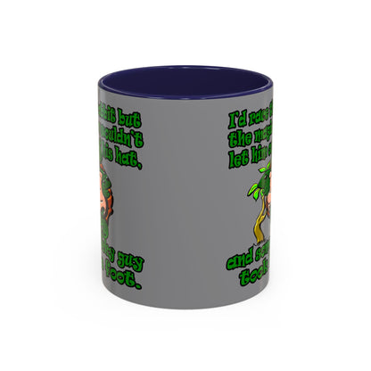 turtle race - Accent Mug (grey)