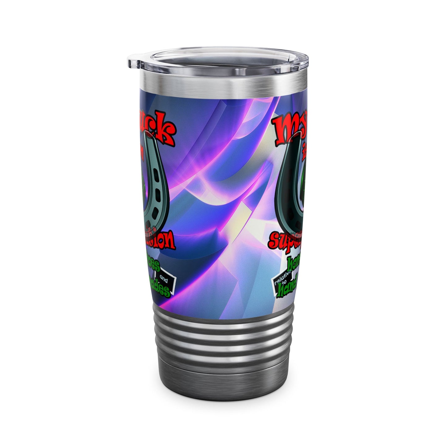 my luck - Ringneck Tumbler, 20oz (grey-pink wave)