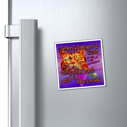 schrodinger's cat - Magnets - (purple-pink wave)