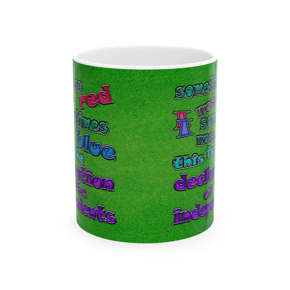 declaration of the independents - White Mug (green turf)