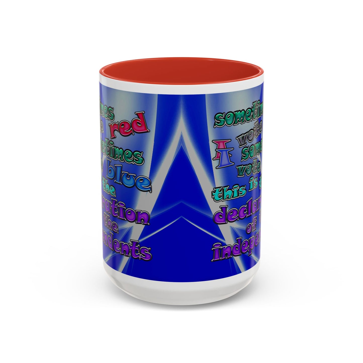 declaration of the independents - Accent Mug (blue-white wave)
