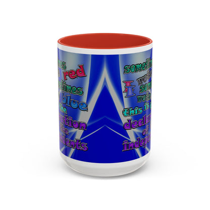 declaration of the independents - Accent Mug (blue-white wave)