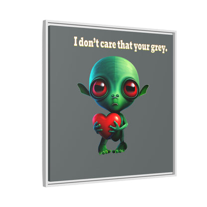 I don't care that your grey - framed canvas art (dark grey)