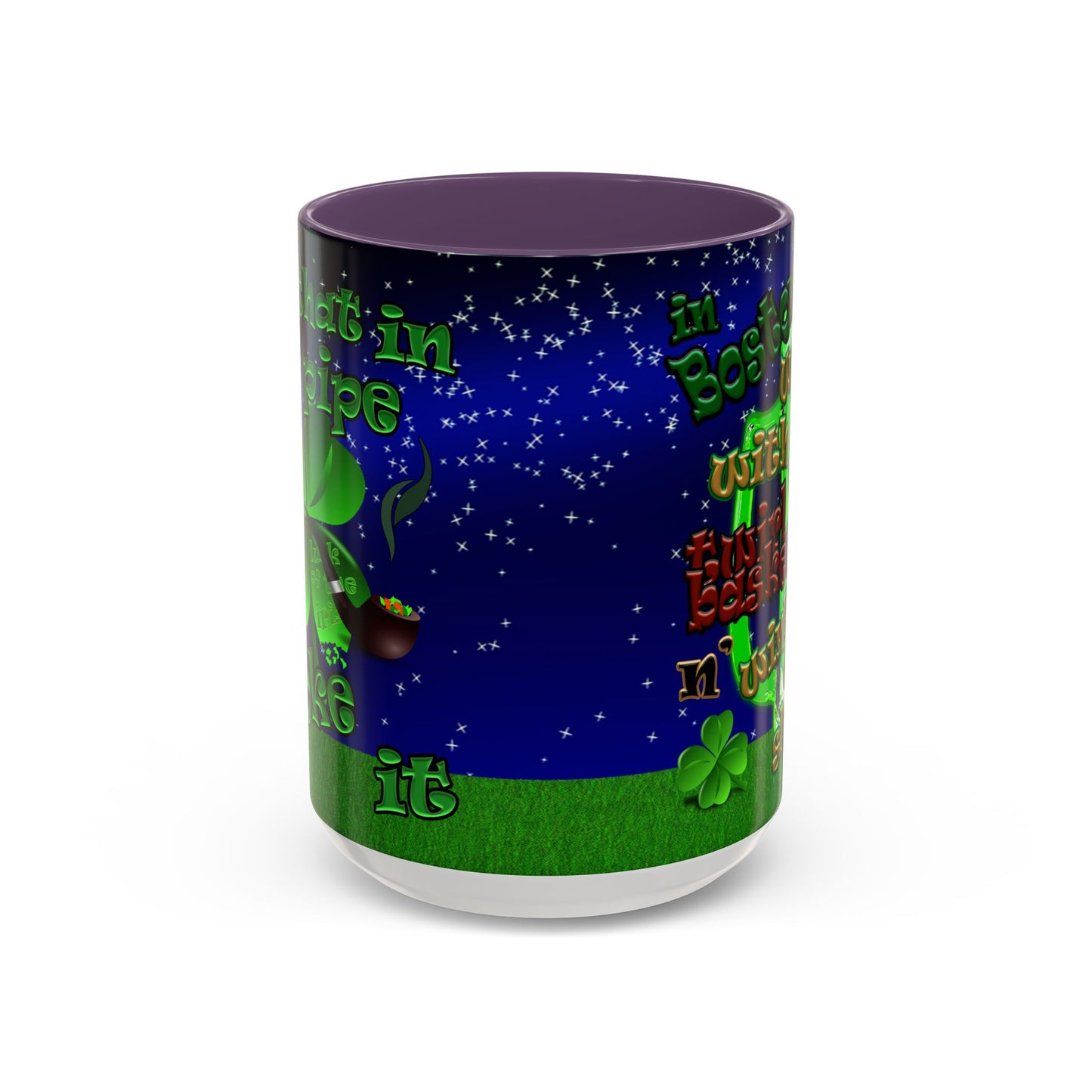 celtics logo - Accent Mug ('snoops' background)