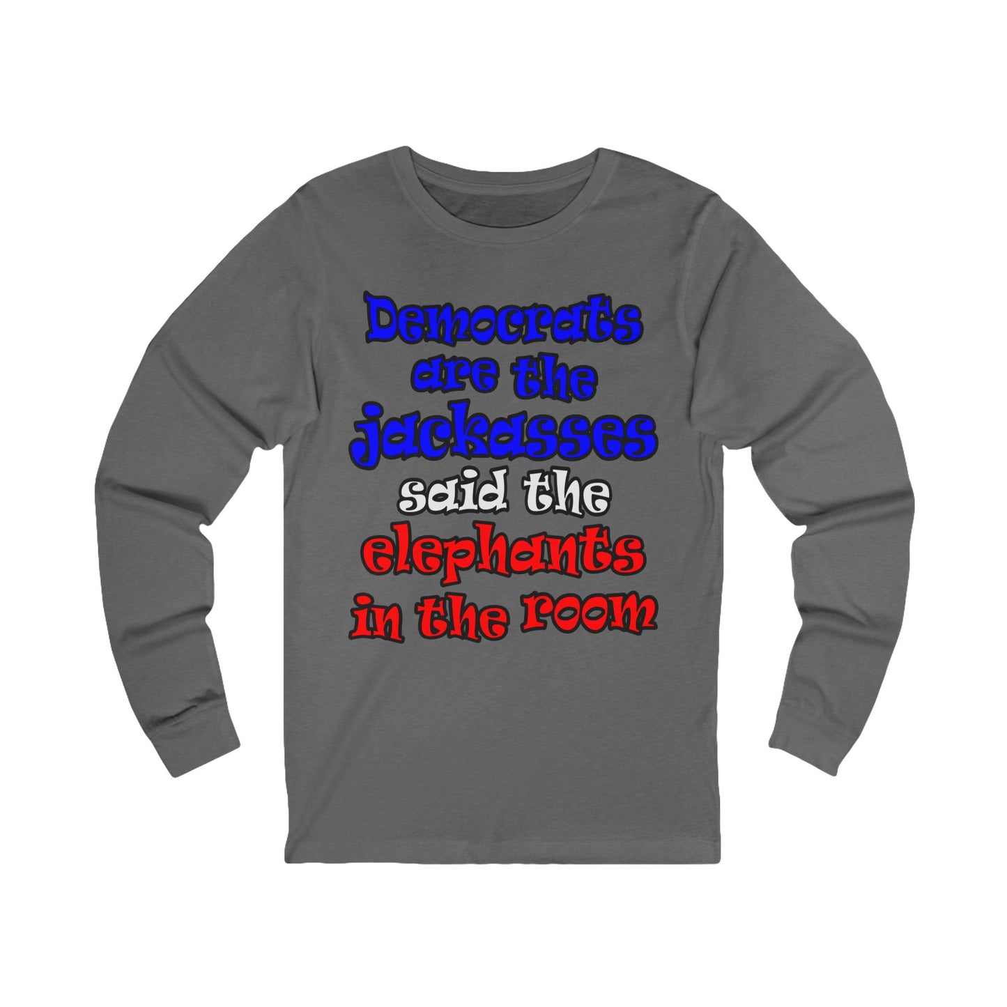 donkeys and elephants - Unisex Jersey Long Sleeve Tee