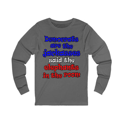 donkeys and elephants - Unisex Jersey Long Sleeve Tee