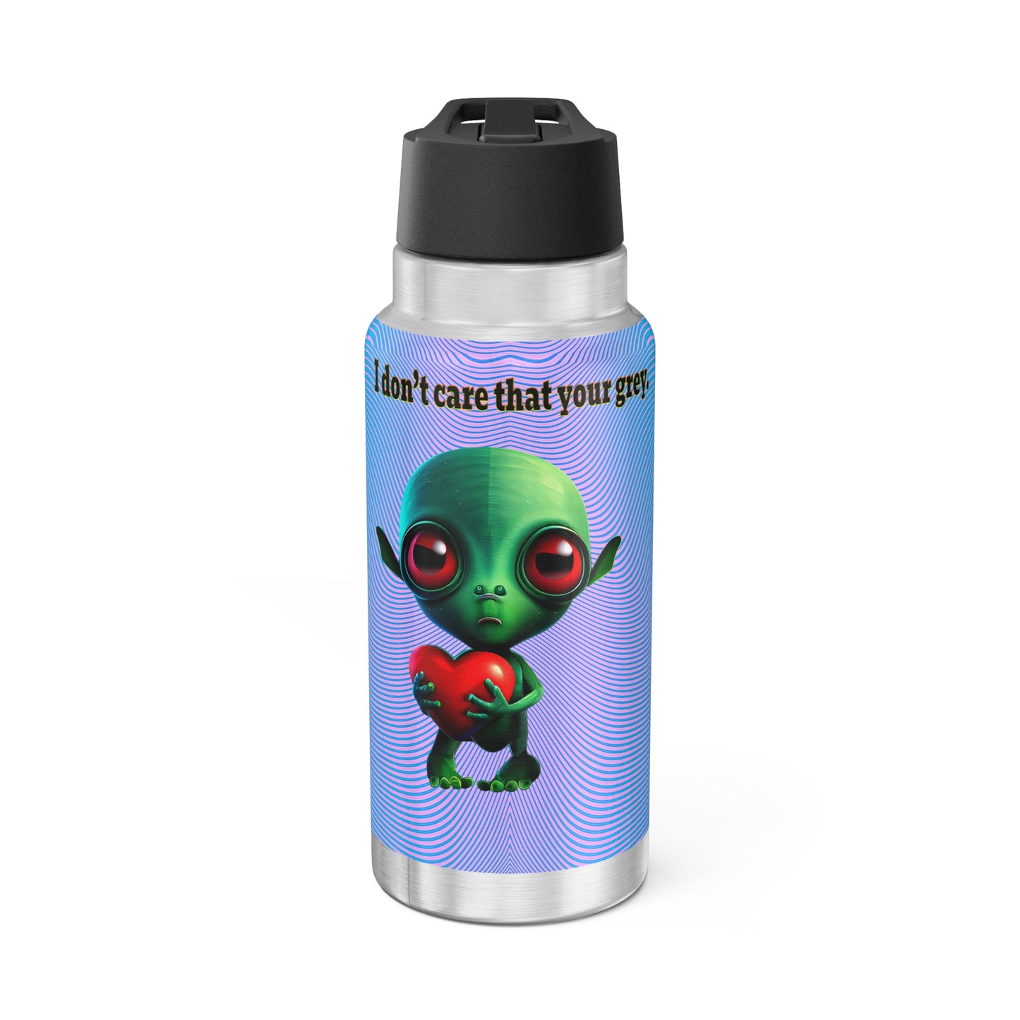 I don't care that your grey - Gator Tumbler, 32oz  (light blue-purple wave)