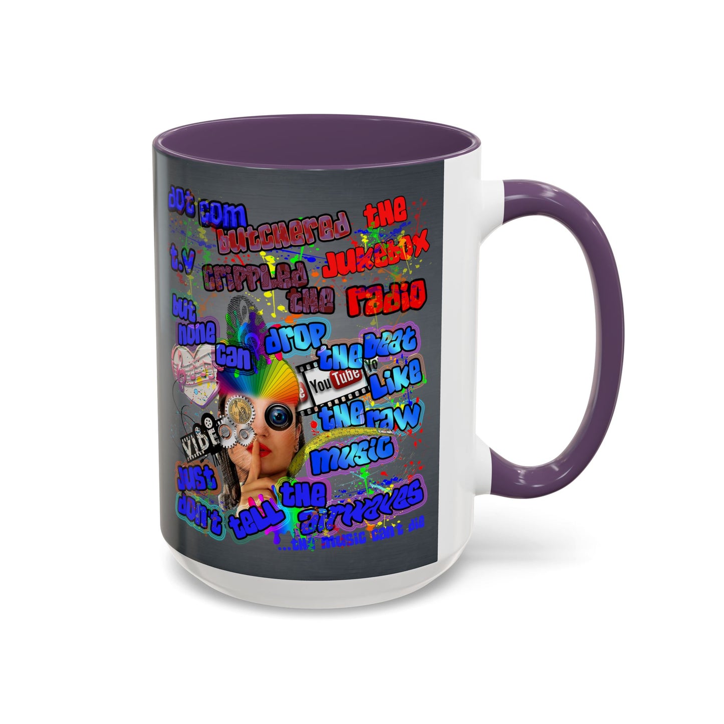drop the beat - Accent Mug (grey-light grey)