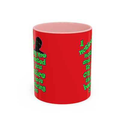 noticed you noticing - Accent Mug (red)