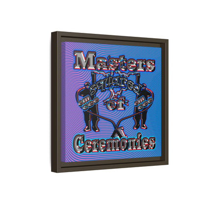 em cee squared - framed canvas art (light blue-purple wave)