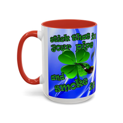celtics logo - Accent Mug (blue-white wave)