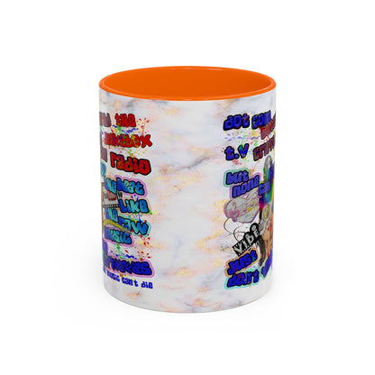 drop the beat - Accent Mug (white marble)