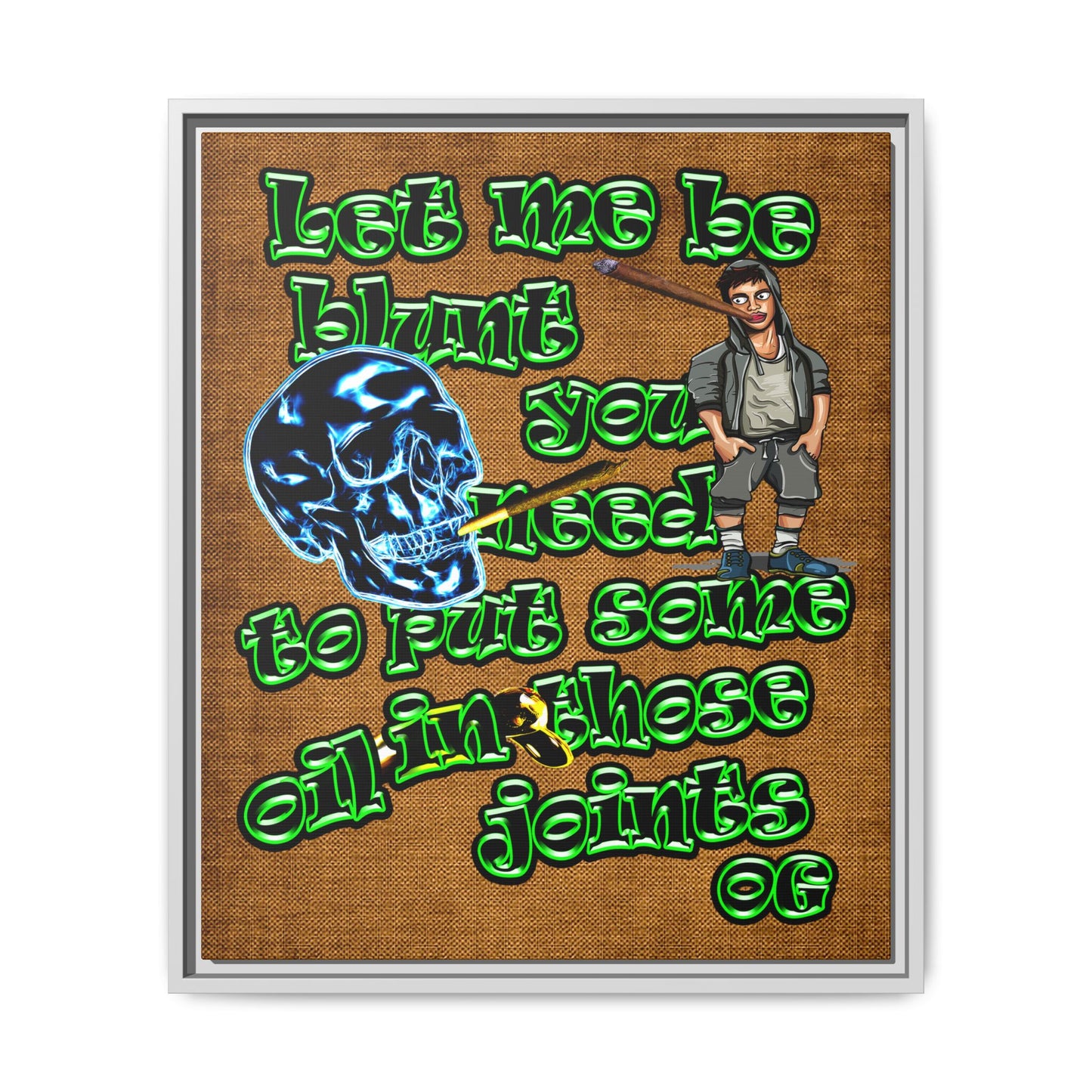 og - framed canvas art (brown papyrus)