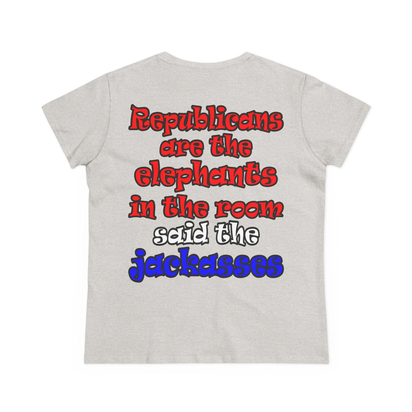 donkeys and elephants - Women's Midweight Cotton Tee