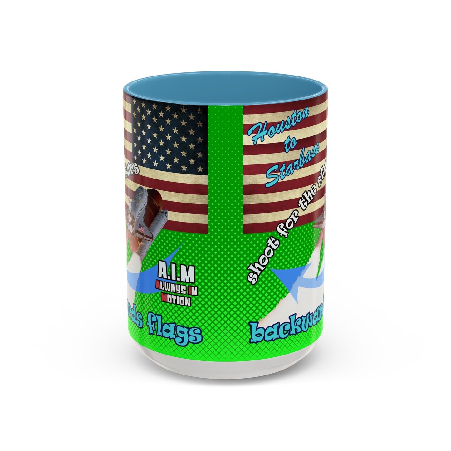 shoot for the stars - Accent Mug (logo green)