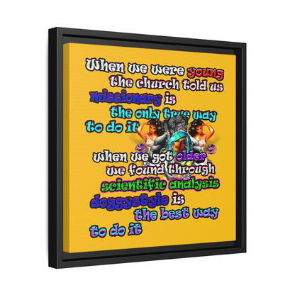 doggystyle - framed canvas art (yellow)