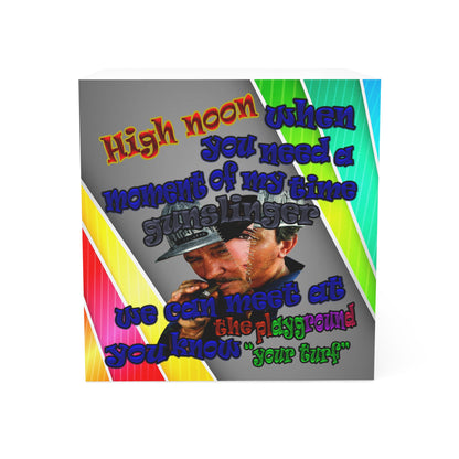 high noon - note cube (rainbow split)