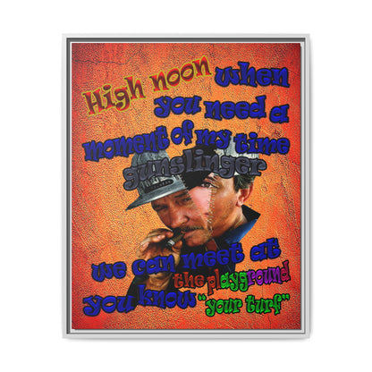 high noon - framed canvas art (burnt orange)