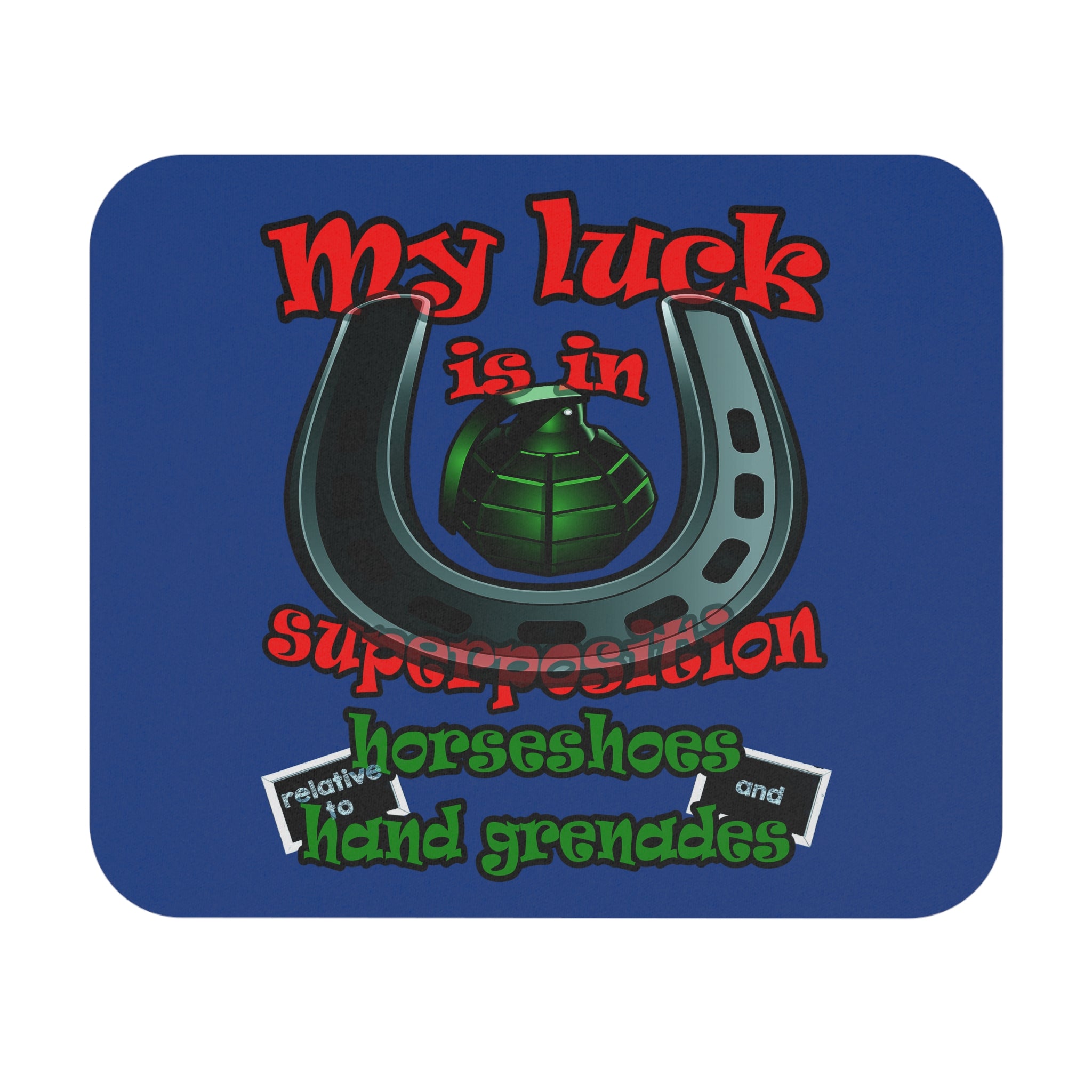 my luck - Mouse Pad (Rectangle) (dark blue)