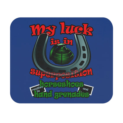 my luck - Mouse Pad (Rectangle) (dark blue)