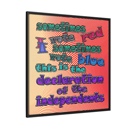 declaration of the independents - framed canvas art (yellow-orange wave)