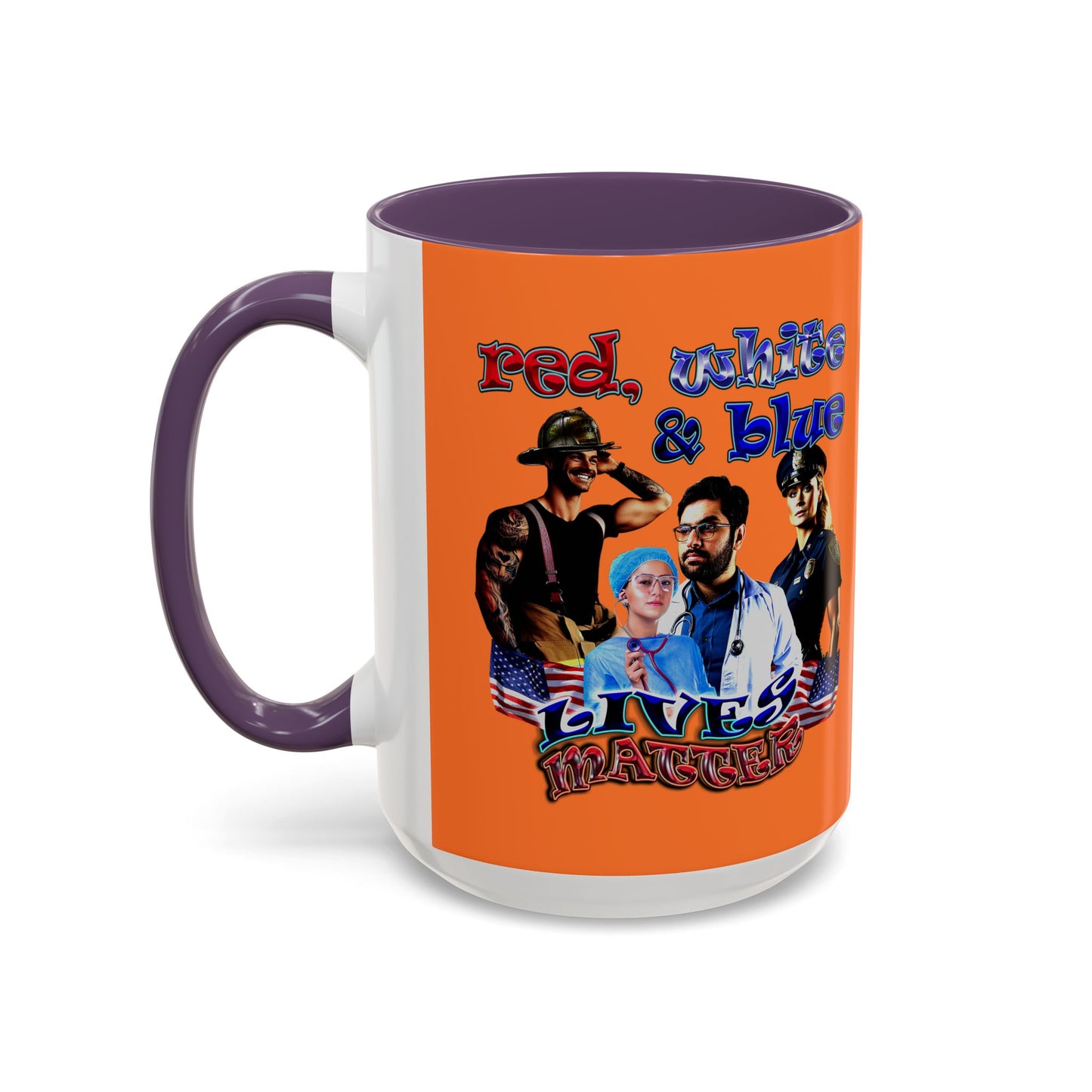 rw&b lives matter - Accent Mug (crusta)