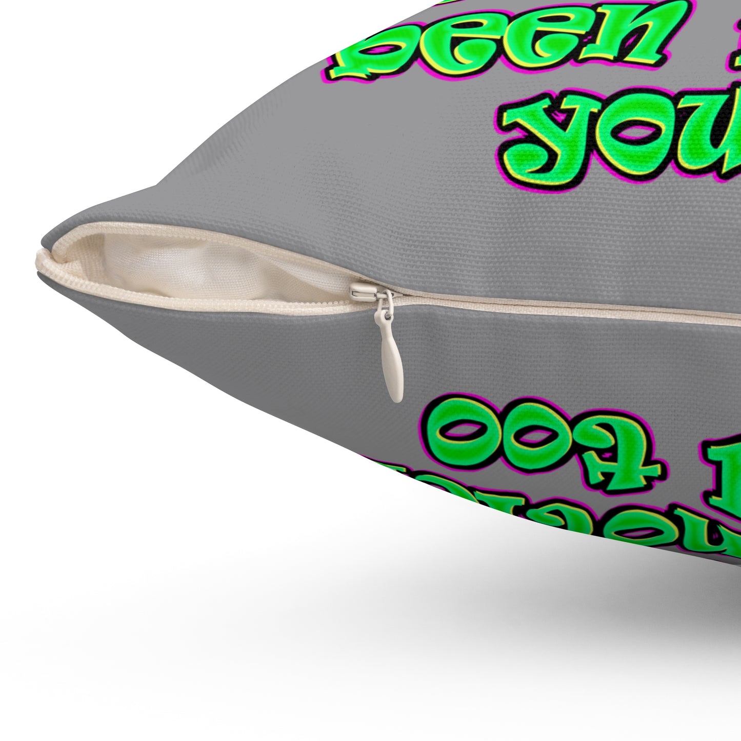 noticed you noticing - Spun Polyester Square Pillow - (grey)