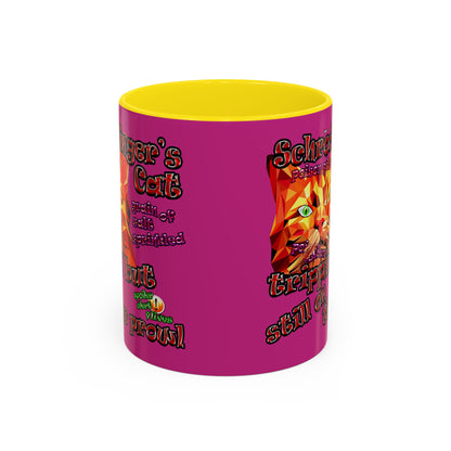 schrodinger's cat - Accent Mug (pink)