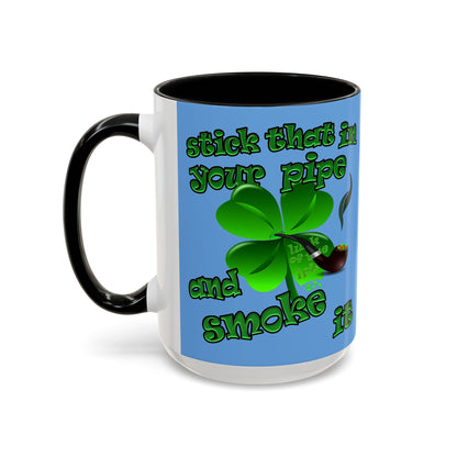 celtics logo - Accent Mug (light blue)