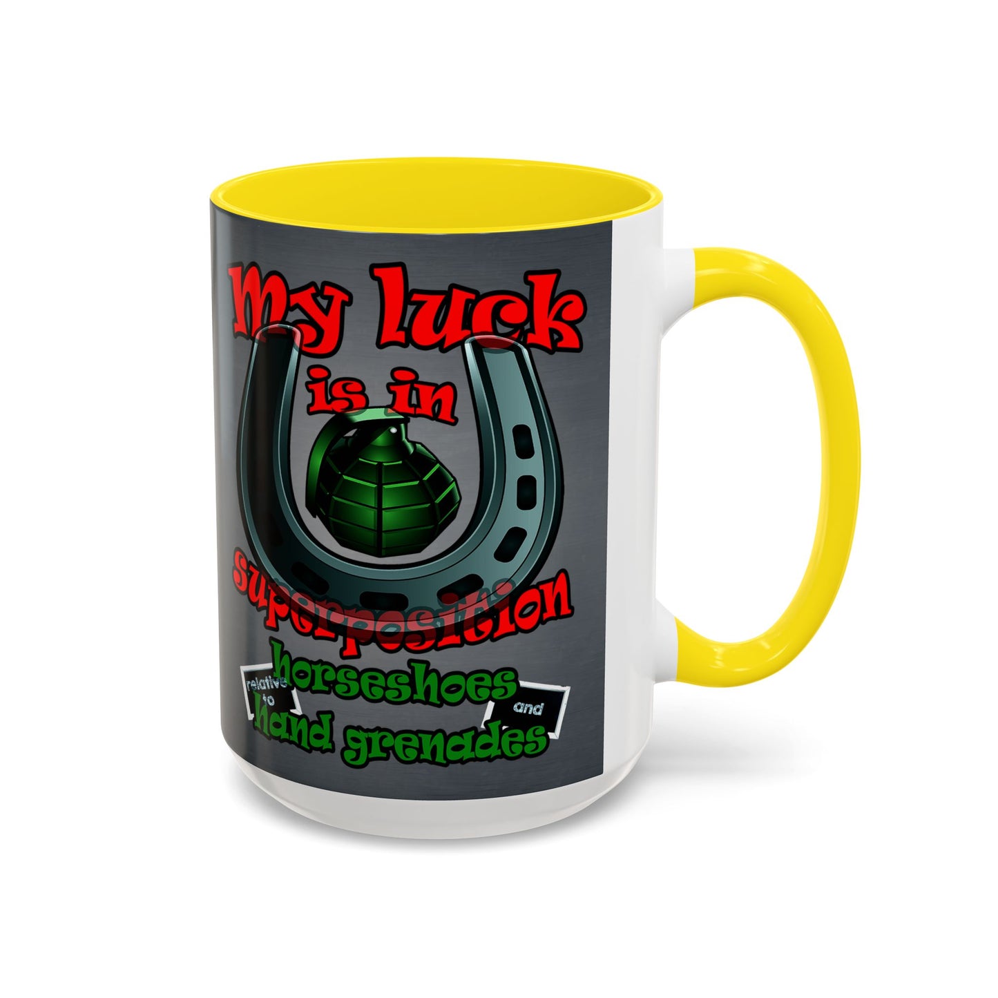 my luck - Accent Mug (grey-light grey)