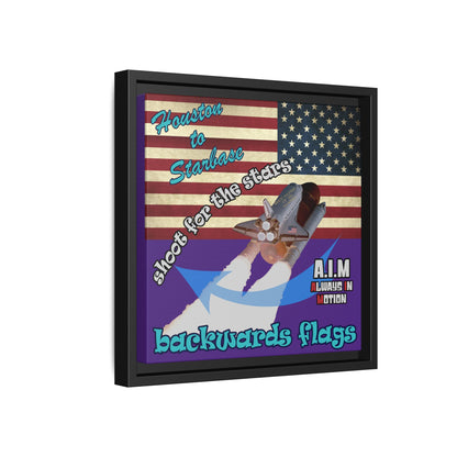 shoot for the stars - framed canvas art (purple)