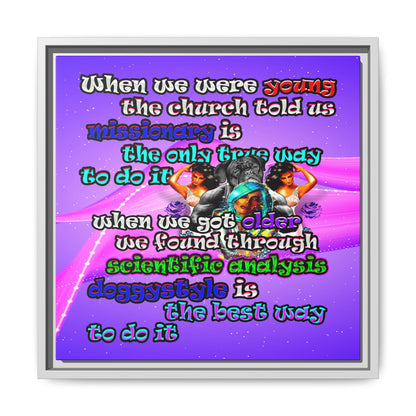 doggystyle - framed canvas art (purple-pink wave)